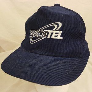 Spacetel Trucker Hat Snapback Baseball Vintage 80s Cap Blue